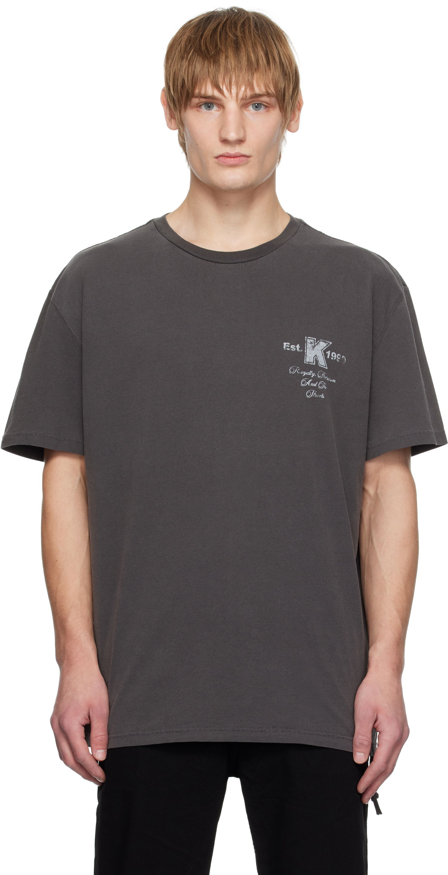 T-shirt Ksubi Lock Up Biggie Faded T-Shirt Grå | MPS25TE004, 0