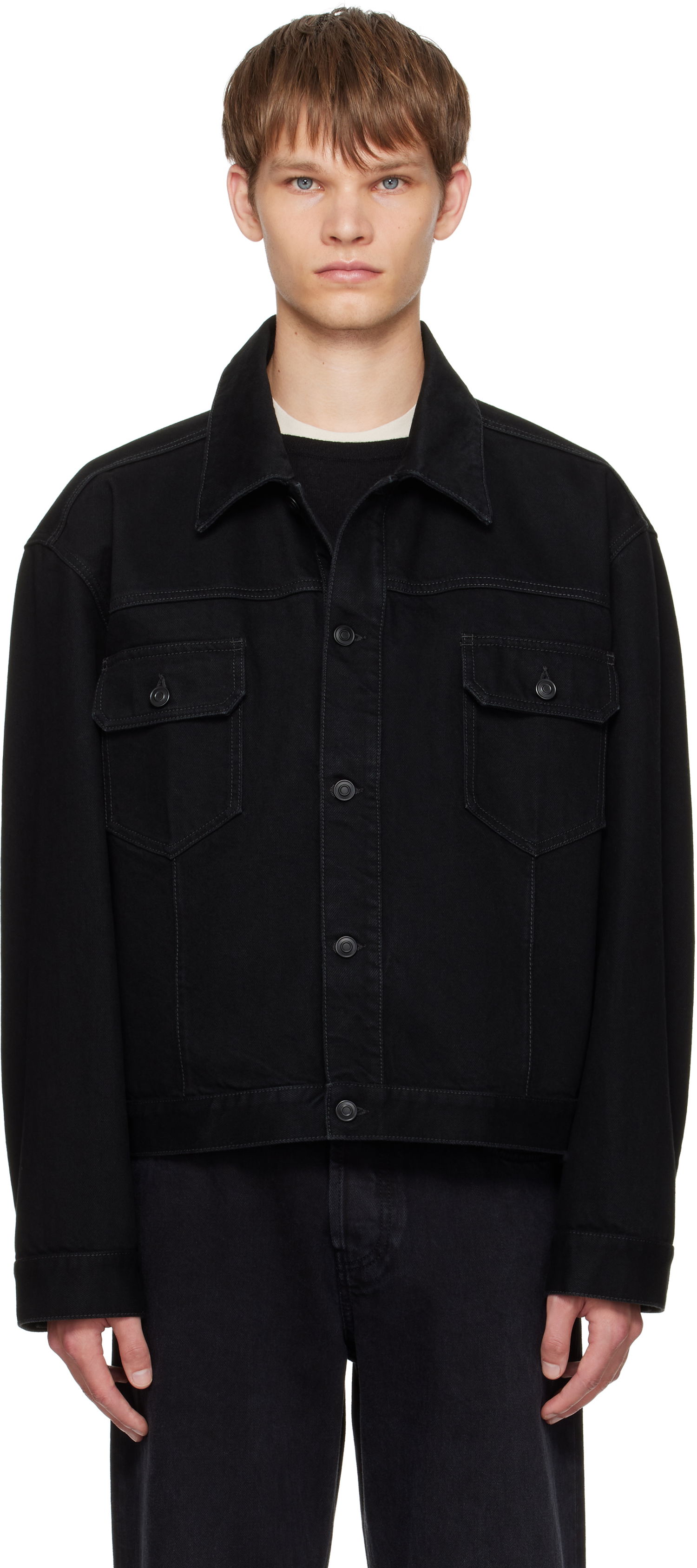 Jakke The Row The Row Orson Denim Jacket Sort | 546-W4170, 0