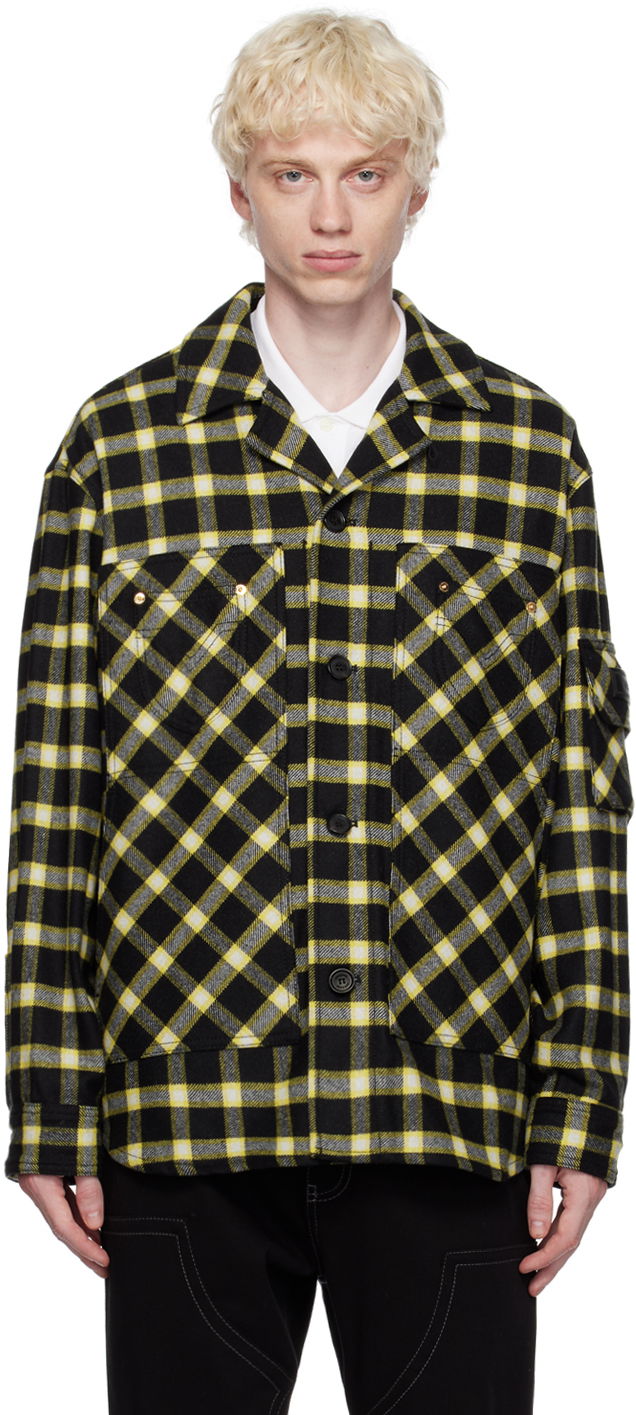 Skjorte Versace Check Shirt Gul | 1010265_1A07963, 0