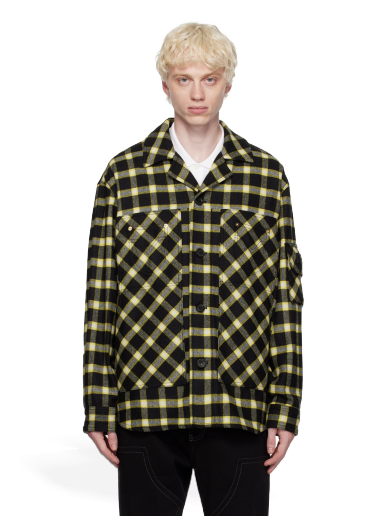 Skjorte Versace Check Shirt Gul | 1010265_1A07963