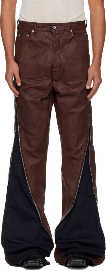 Jeans Rick Owens Concordians Bolan Banana Coated Wide-Leg Side-Zip Jeans Brun | DU02E7363 SDSW, 0
