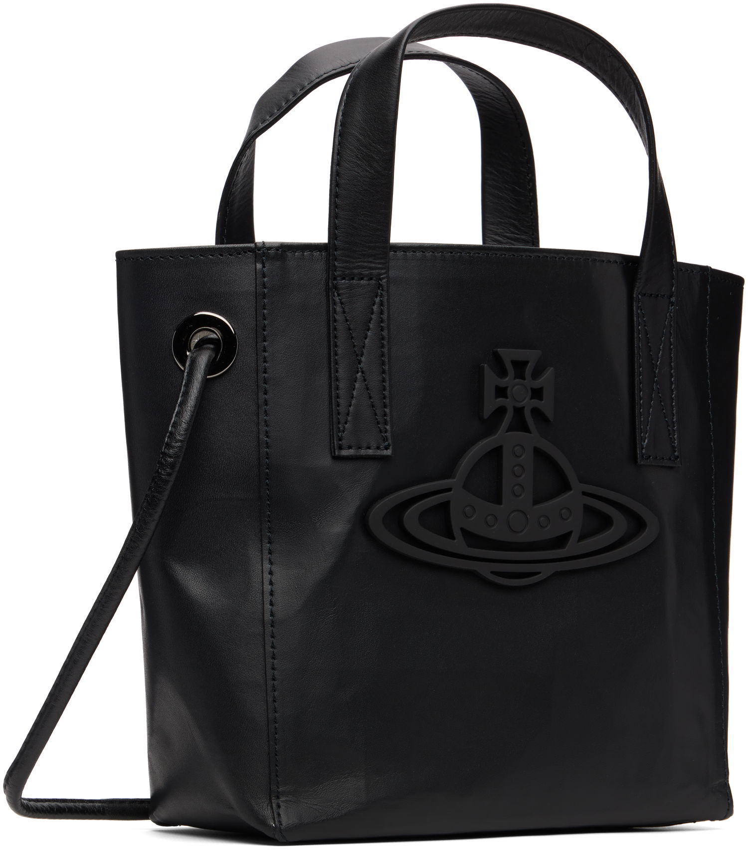 Mulepose Vivienne Westwood Vivienne Westwood Sarah Small Leather Tote Sort | 4D030006U-L00AN-, 1