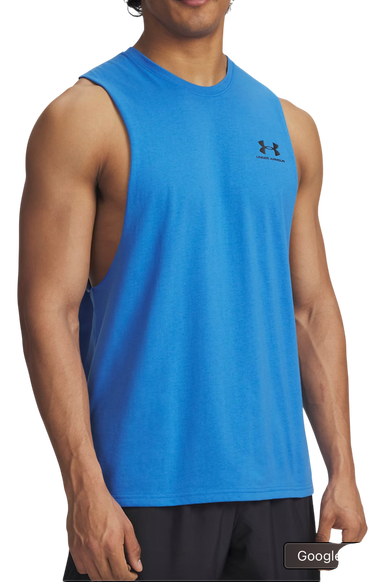 Tanktop Under Armour Left Chest Cut Off Tank Blå | 1329286-402, 0