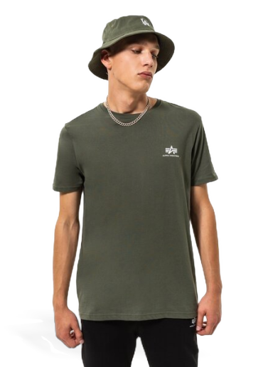 T-shirt Alpha Industries T Small Logo Grøn | 188505-142
