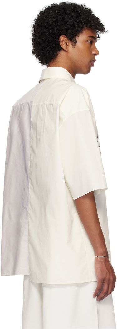 Skjorte Maison Margiela MM6 Maison Margiela Asymmetric Poplin Shirt Hvid | SH0DR0007 MTN041, 2