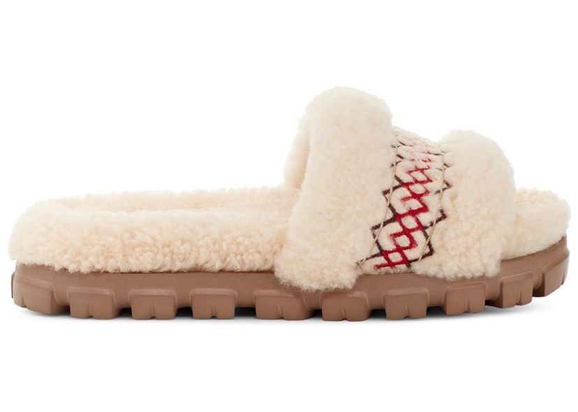 Tøj UGG Cozetta Slipper Heritage Braid Natural (Women's) Hvid | 1143974-NAT