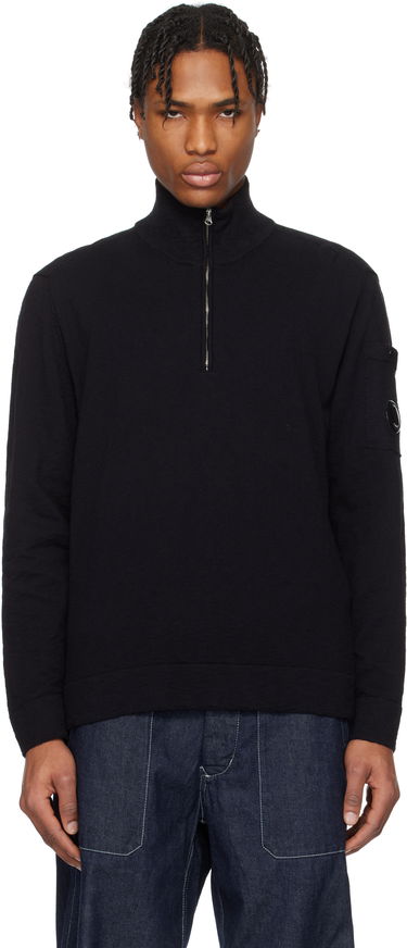 Sweater C.P. Company C.P. Company Half Zip Knit Sweater Sort | 18CMKN304A-110373A, 0