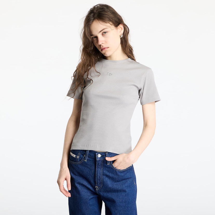 T-shirt DAILY PAPER Daily Paper Unit Rib Fitted T-Shirt Grå | 2512041
