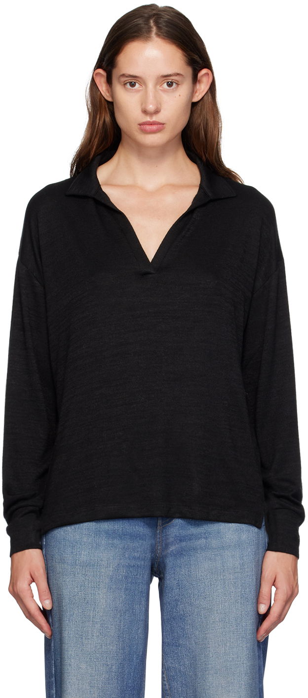Sweater rag & bone Rag & Bone Knit V-Neck Polo Sort | WCC24FT021JY21