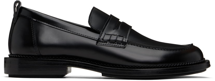 Skjorte AMI AMI Paris Anatomical Toe Leather Loafers Sort | HSV050.AL0097