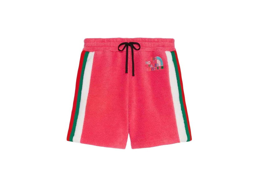 Shorts Gucci The North Face x Fleece Shorts Dark Pink Lyserød | 673725 XJDUC 5554