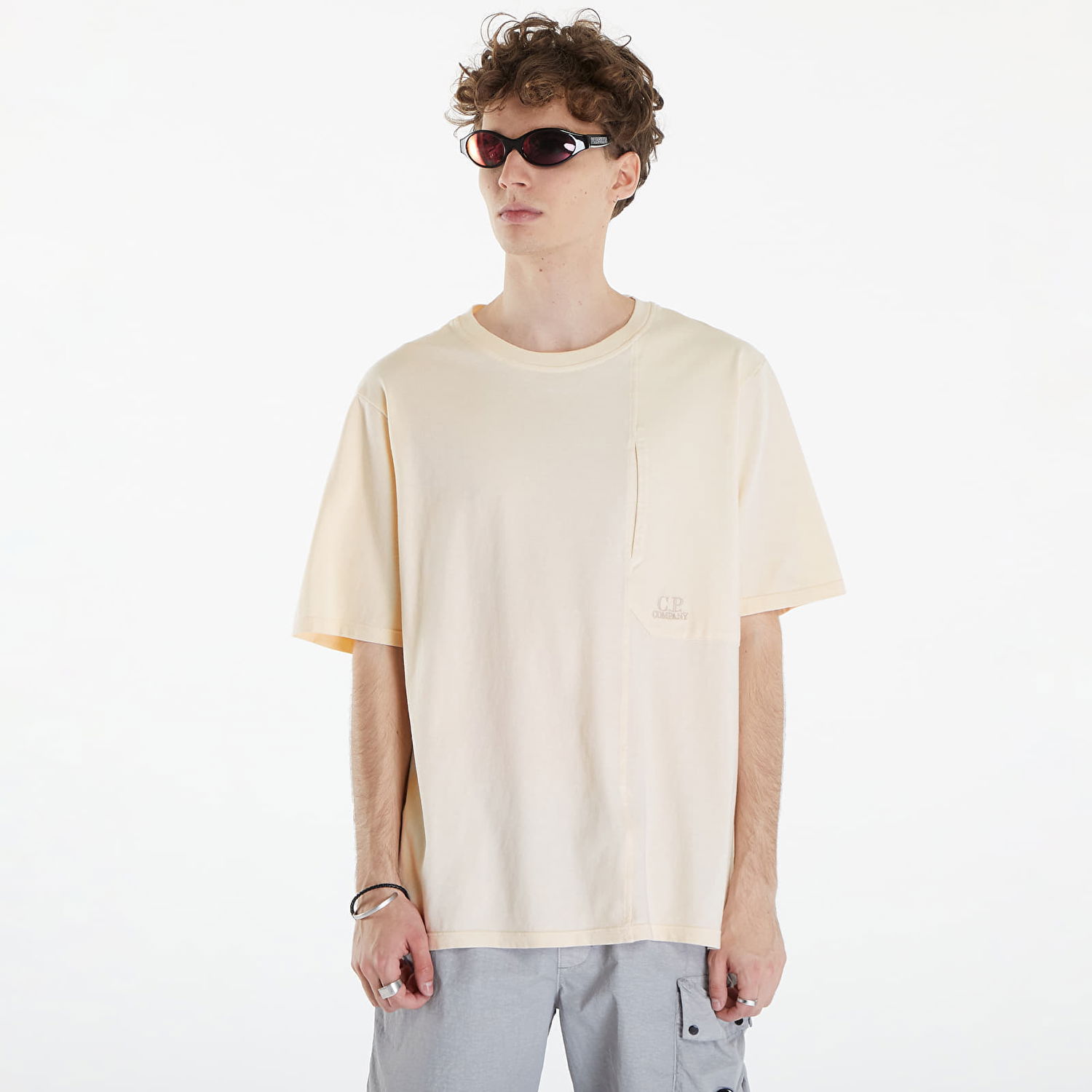 T-shirt C.P. Company Short Sleeve T-Shirt Pistachio Shell Beige | 16CMTS182A005697G-402, 0