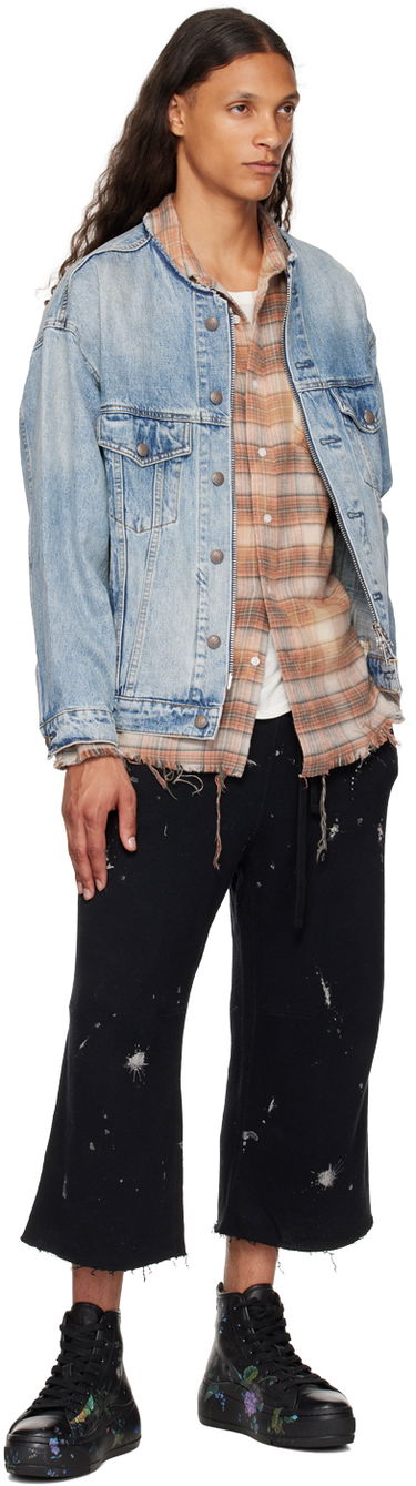 Jakke R13 R13 Collarless Trucker Denim Jacket Blå | R13MD125 D244A, 3