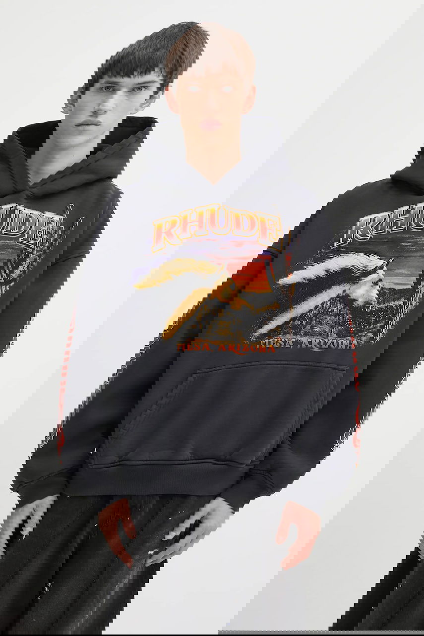 Sweatshirt Rhude Cotton Graphic Hooded Sweatshirt Mesa Arizona Stallion Sort | RHFW25HO04012, 0