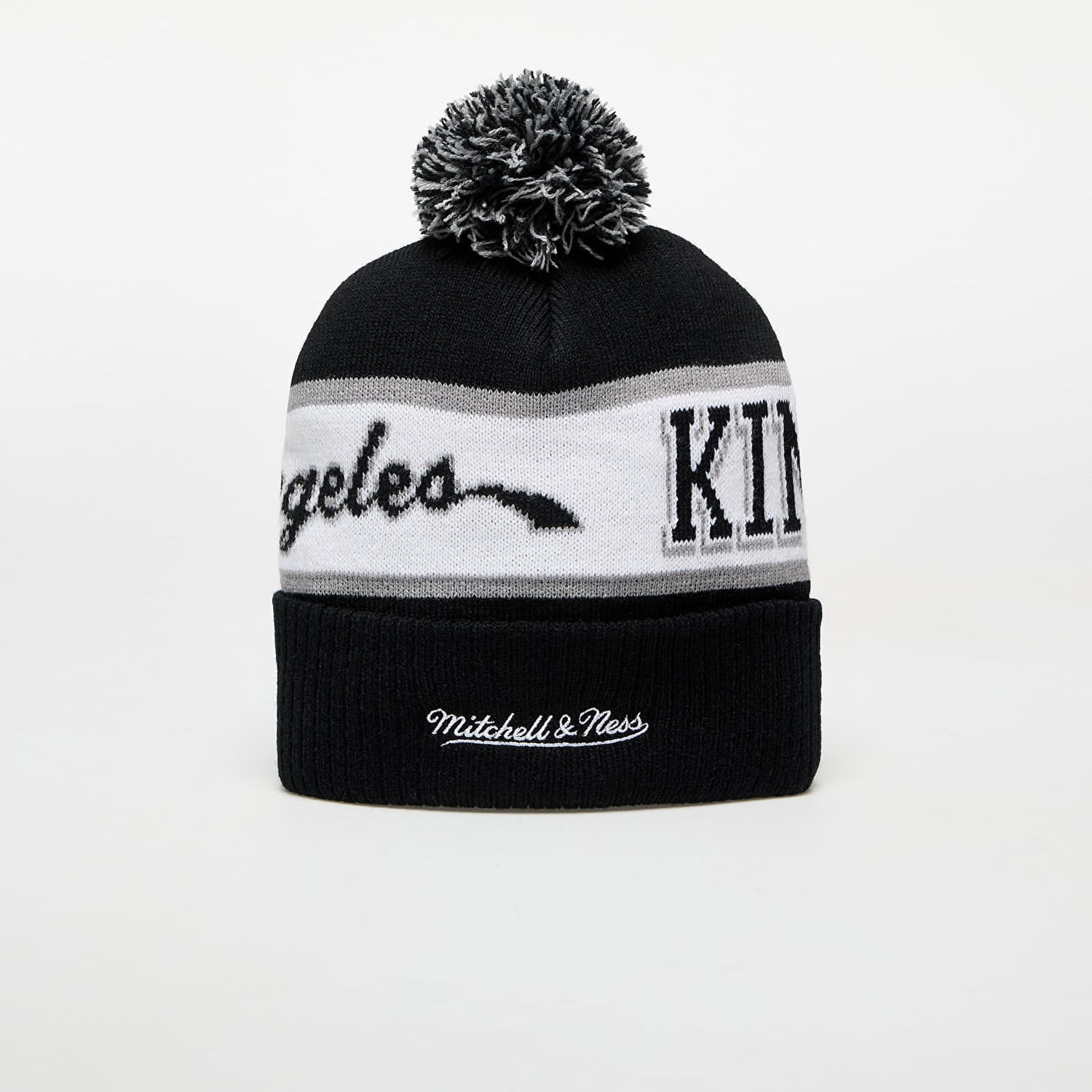 Beanie Mitchell & Ness Block Sweep Pom Knit Los Angeles Kings Beanie Sort | HK9722-LAKBLCK, 1