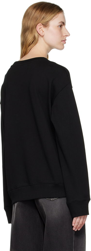 Sweater We11done We11done Crewneck Sweatshirt with Graphic Print Sort | WD-TS3-22-765-U-BK, 2