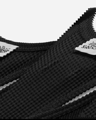 Tanktop Jean Paul Gaultier Patch Detail Ribbed Tank Top Sort | 24-25-U-DB023-J054 00, 4