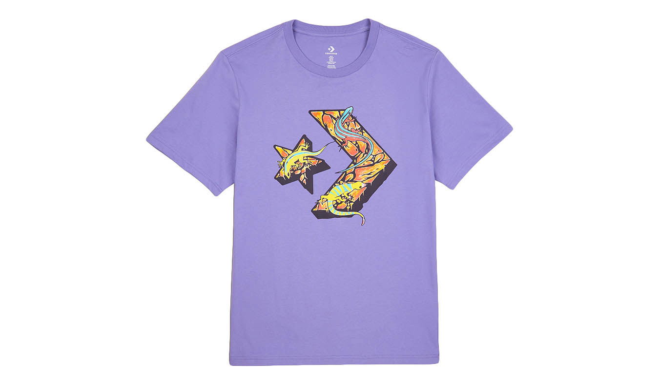 T-shirt Converse Star Chevron Lizard Graphic T-Shirt Lilla | 10023784-A03, 0