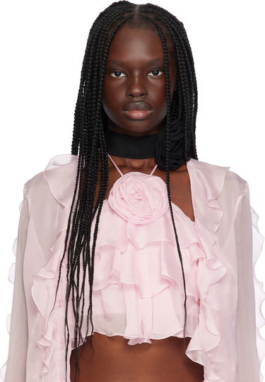 Halskæde Blumarine Rose Detail Grosgrain Choker Sort | A422W267A, 1
