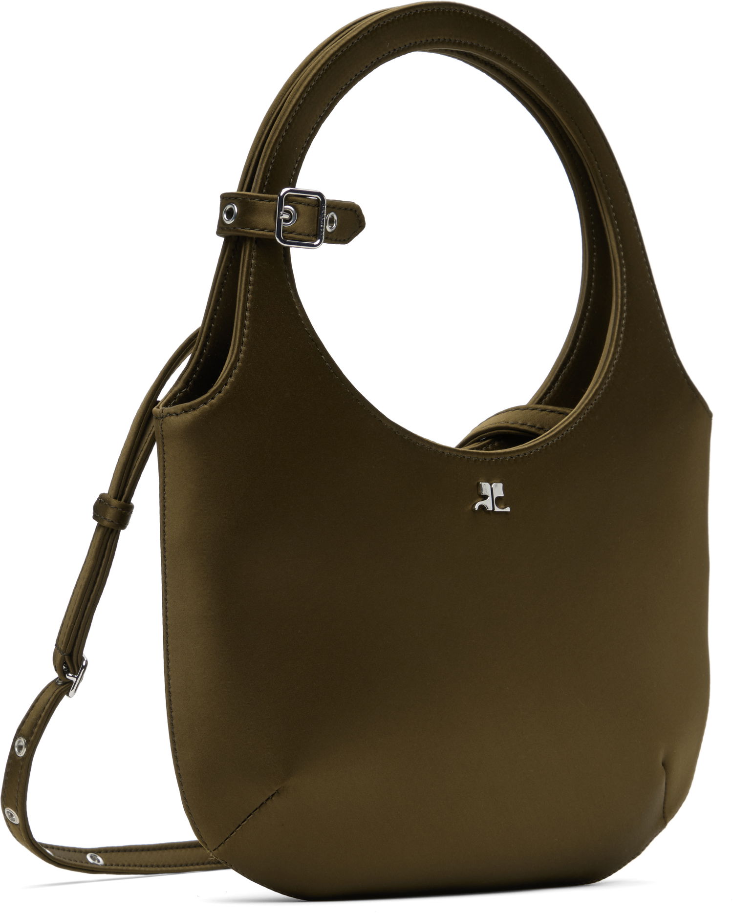 Skuldertaske Courrèges Courrèges Holy Satin Shoulder Bag Grøn | 225GSA102PL0084, 1