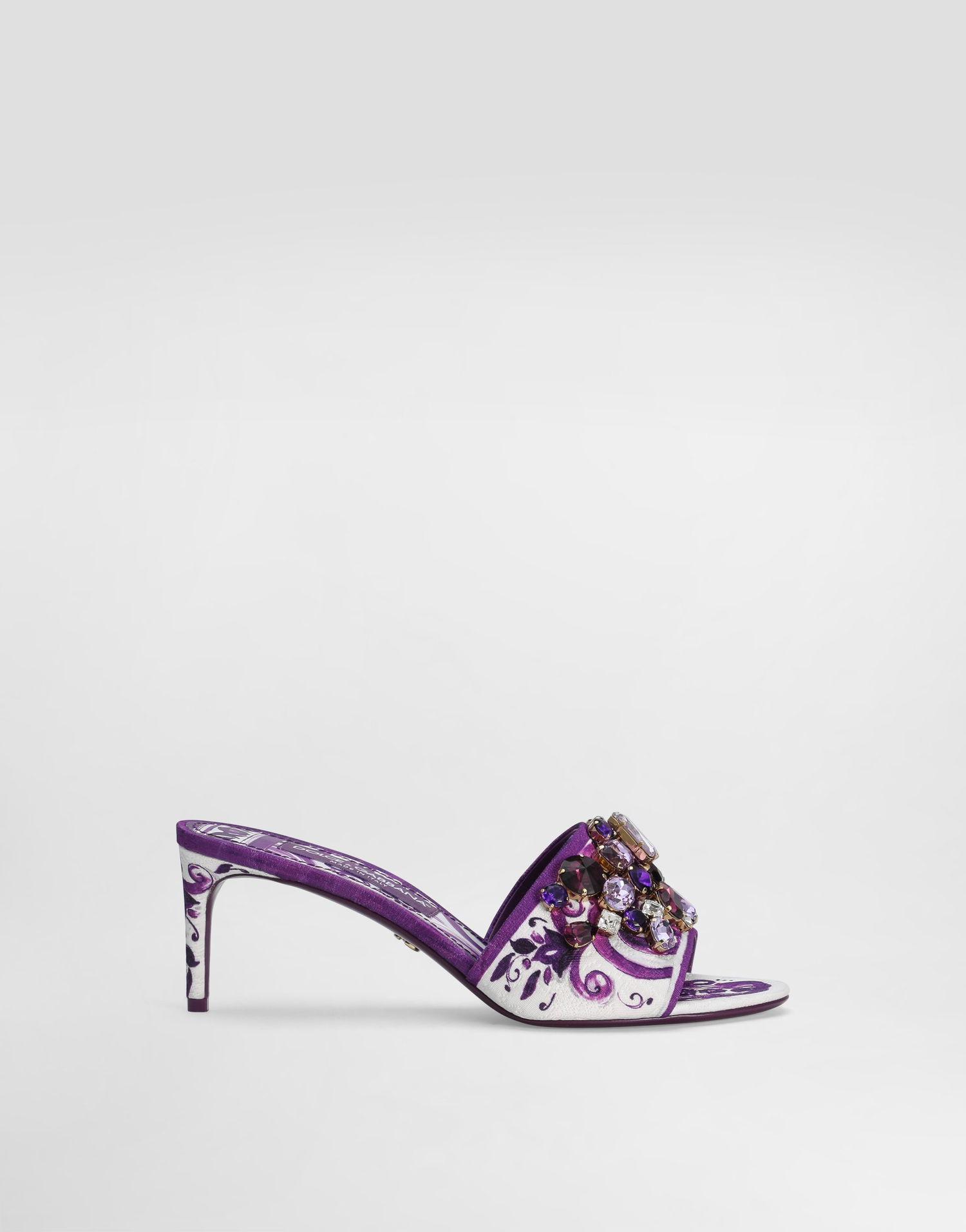 Tilbehør Dolce & Gabbana Dolce & Gabbana Brocade Jewel Embroidered Mules Lilla | CR1744AE123I03TN, 0