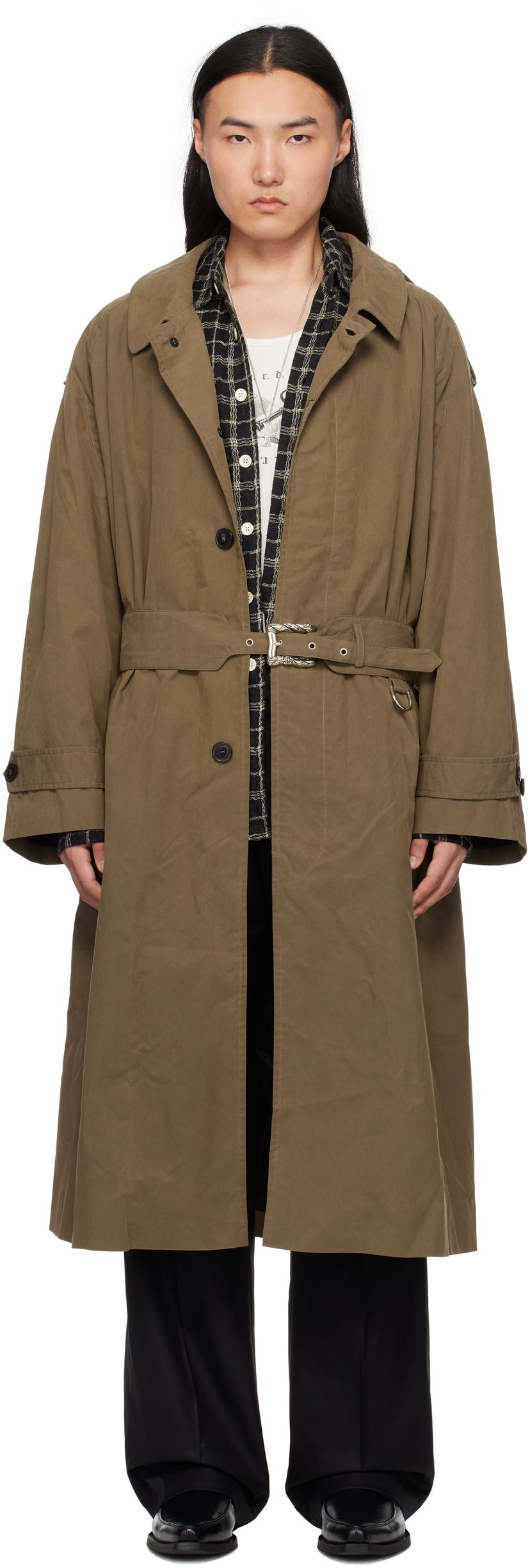 Trenchcoat Enfants Riches Déprimés Enfants Riches Déprimés Museum Sunday Trench Coat Grøn | 030-537