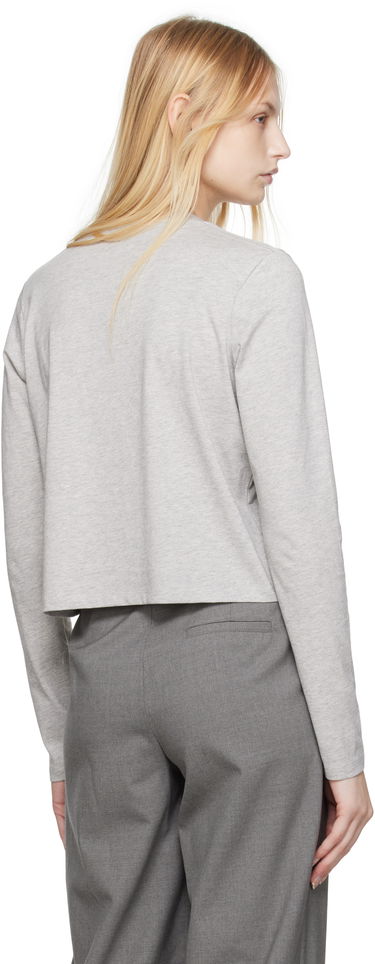 Crop top Loulou de Saison Loulou de Saison Masal Cropped Long Sleeve T-Shirt Grå | MASAL, 2