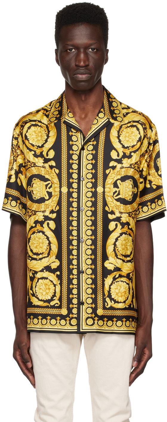 Skjorte Versace Black Informal Shirt Sort | 1003926 1A03044