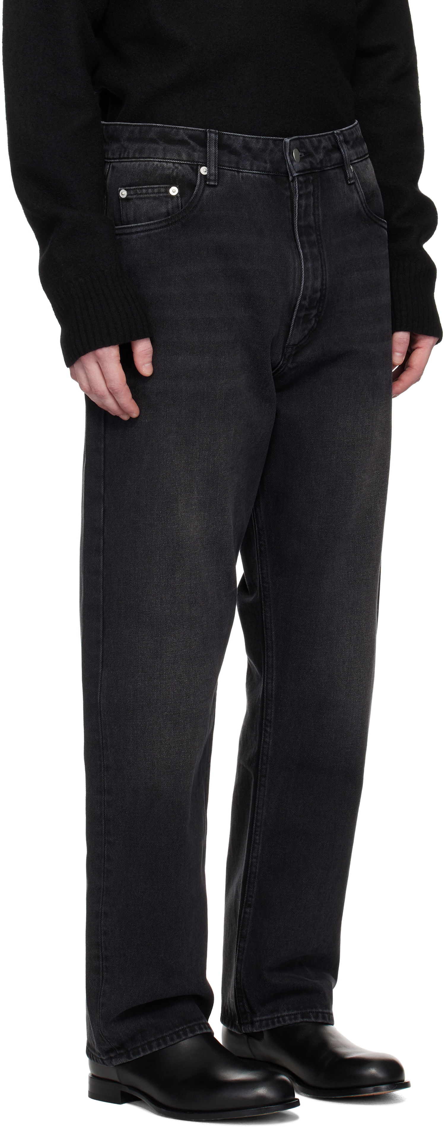 Jeans Studio Nicholson Studio Nicholson Riso Jeans Sort | RISO SNM - 1321, 1
