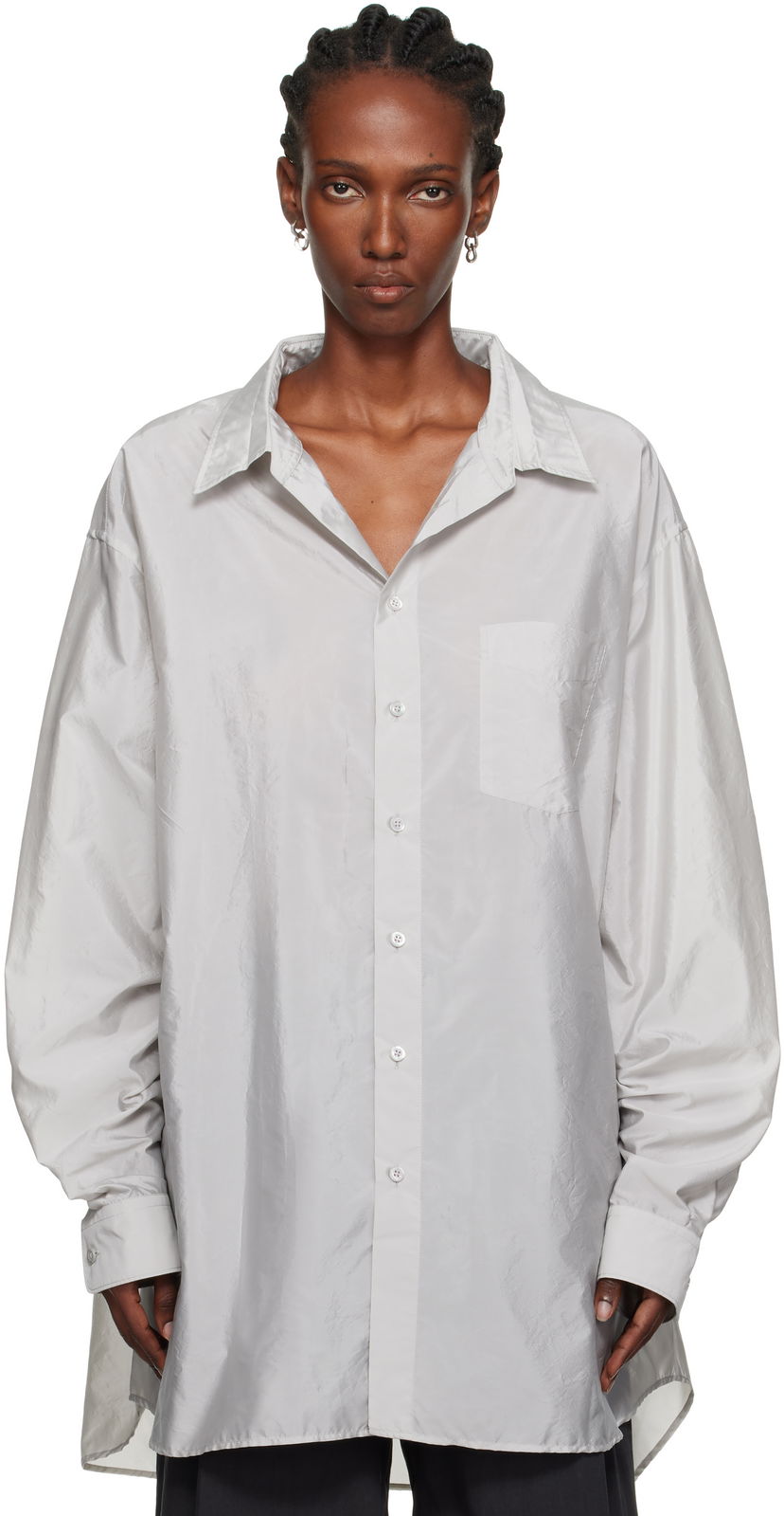 Skjorte Maison Margiela Maison Margiela Long-Sleeve Button-Down Shirt Grå | S51DT0025 M35350