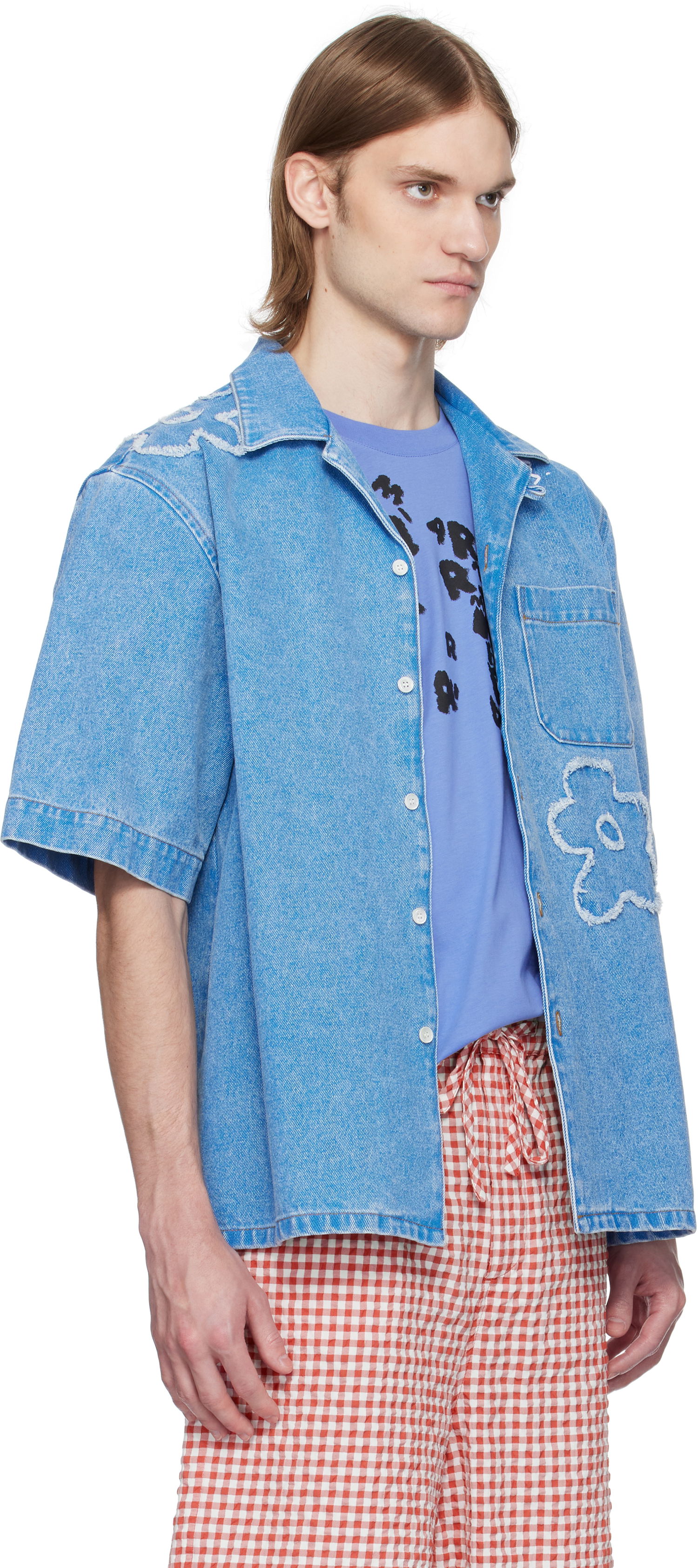 Skjorte Marni Marni Bowling Denim Shirt Blå | CUJU0017QS USCX34, 1