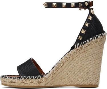 Skopleje Valentino Valentino Garavani Double Rockstud Wedge Heeled Sandals Sort | 6W2S0090VTO, 2