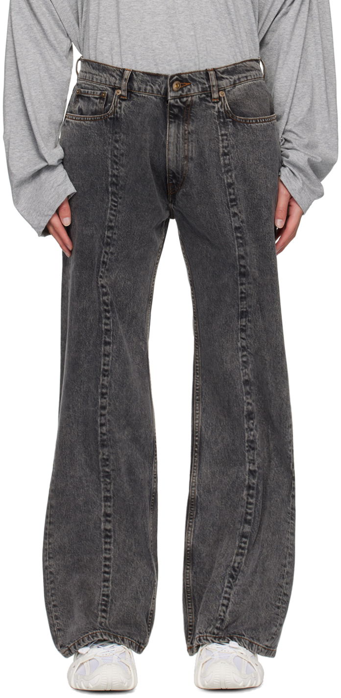 Jeans Y/PROJECT Black Wire Jeans Sort | 207PA008