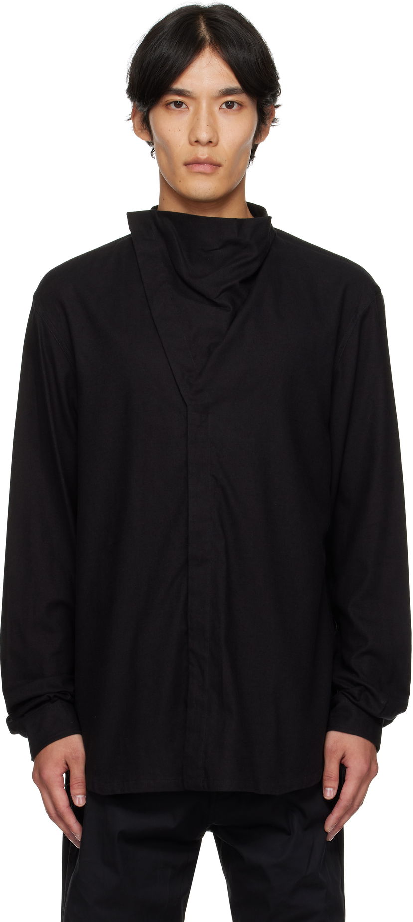 Skjorte Rick Owens Rick Owens Concordians Island Shirt Sort | RU02E1299 FLW
