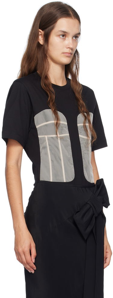 Kjole Simone Rocha Simone Rocha Paneled Bust T-Shirt Sort | 5290 0553, 1