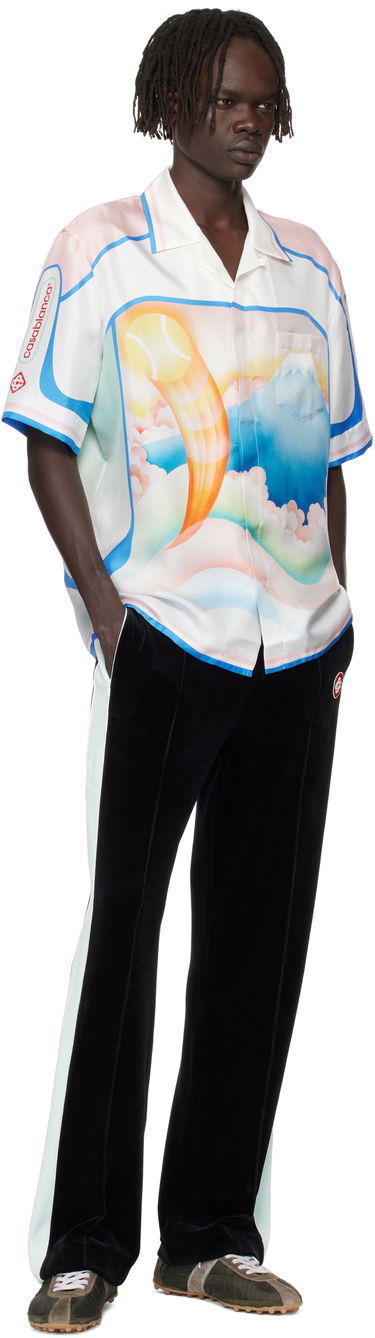 Skjorte Casablanca Casablanca Fuji Dream Silk Resort Shirt Hvid | MPF25-SH-003-03, 3