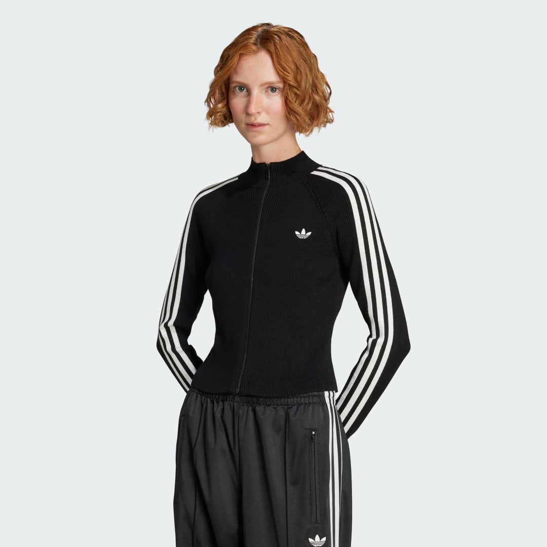 Sweater adidas Performance Adicolor Slim-Fit Knit Top Sort | JY2597, 0