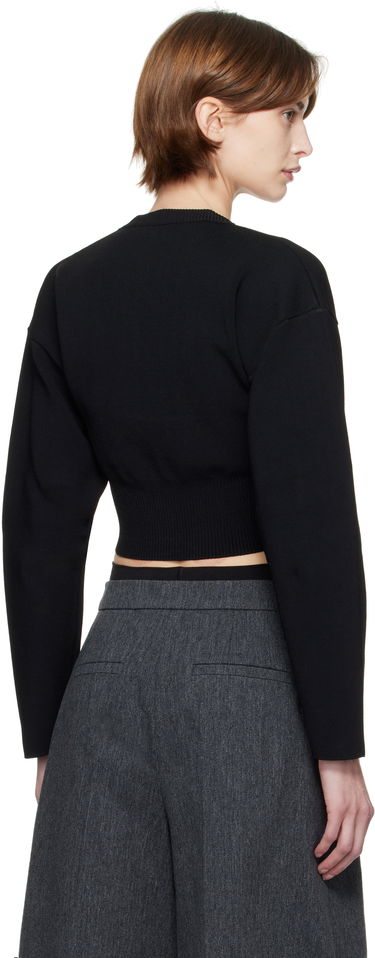 Sweater WARDROBE.NYC WARDROBE.NYC Matte Cropped Cardigan Sort | W1096F24MV, 2