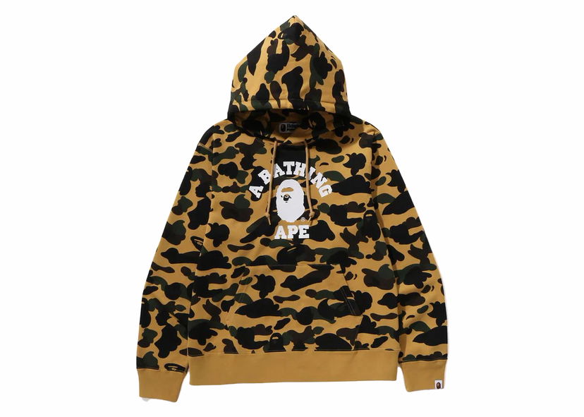 Sweatshirt BAPE BAPE 1st Camo College Pullover Hoodie Yellow Gul | 1J70-114-011