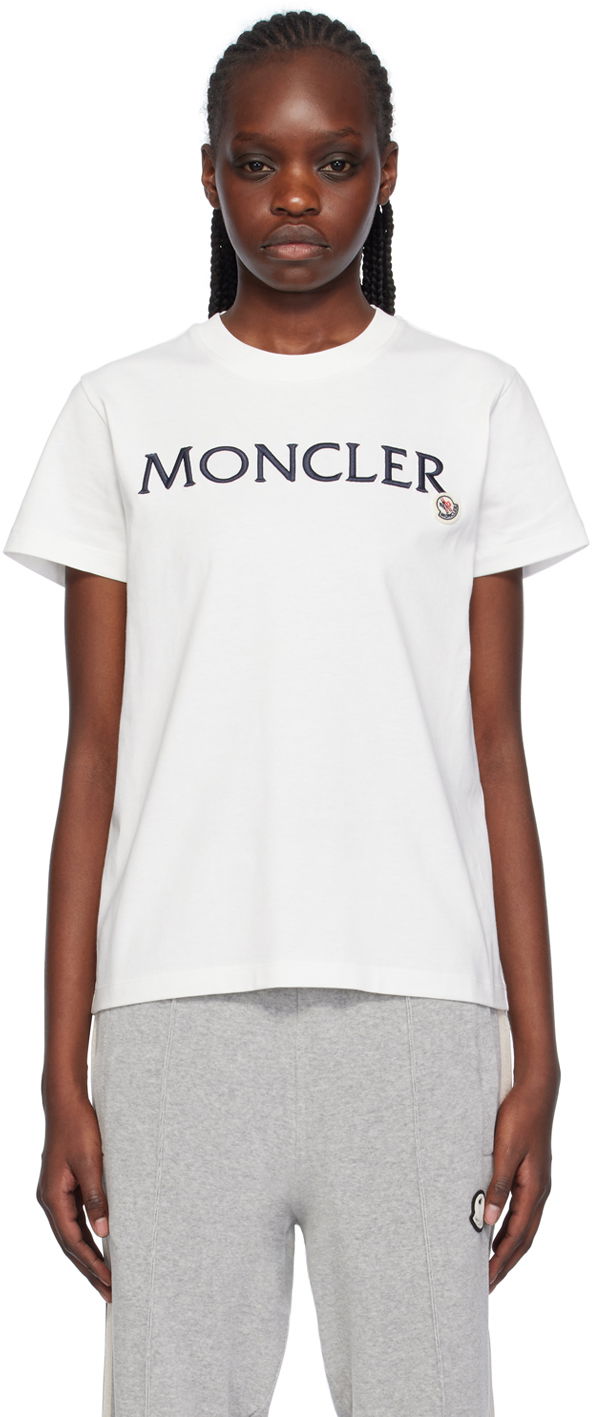 T-shirt Moncler Embroidered T-Shirt Hvid | J10938C00006829HP, 0