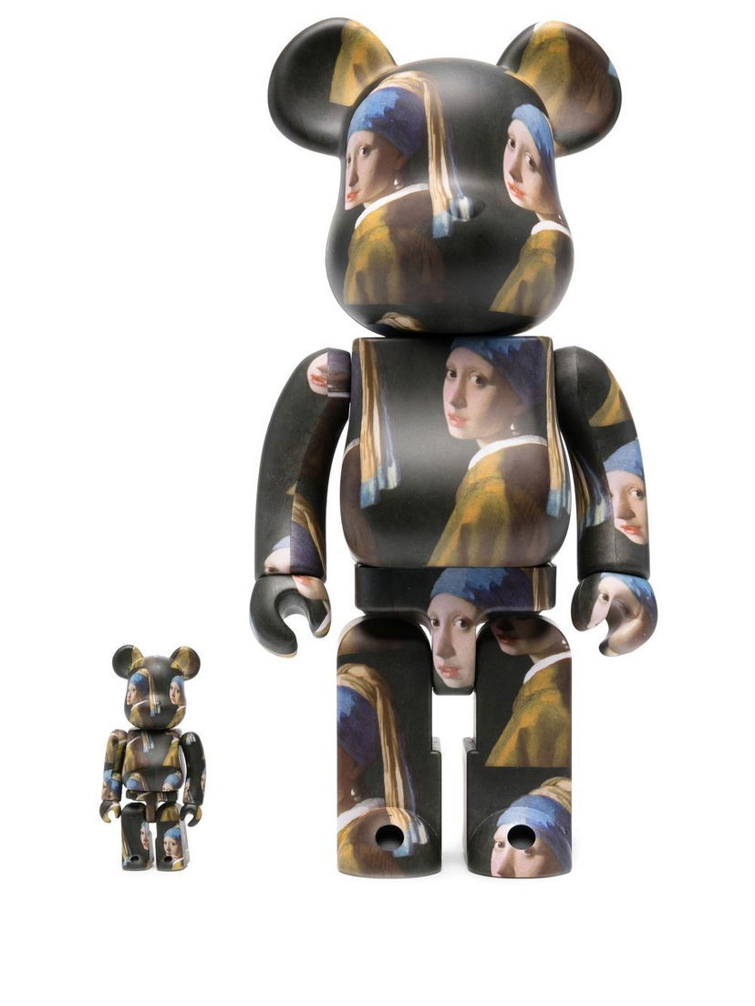 Collectible Medicom Toy 100% + 400% Johannes Vermeer Girl BE@RBRICK set - Black Sort | 14VERMEER18794502