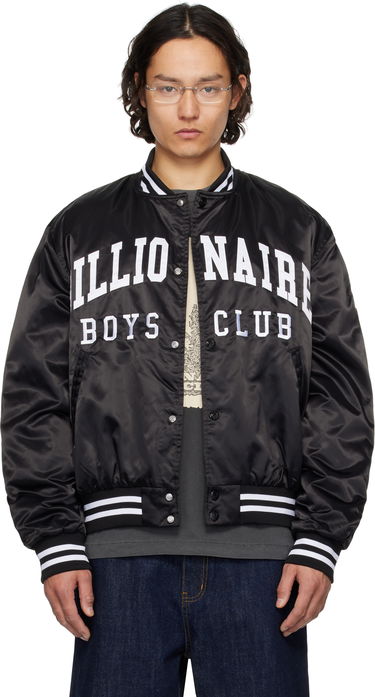 Bomberjakke BILLIONAIRE BOYS CLUB Satin Bomber Jacket Sort | B25102, 0