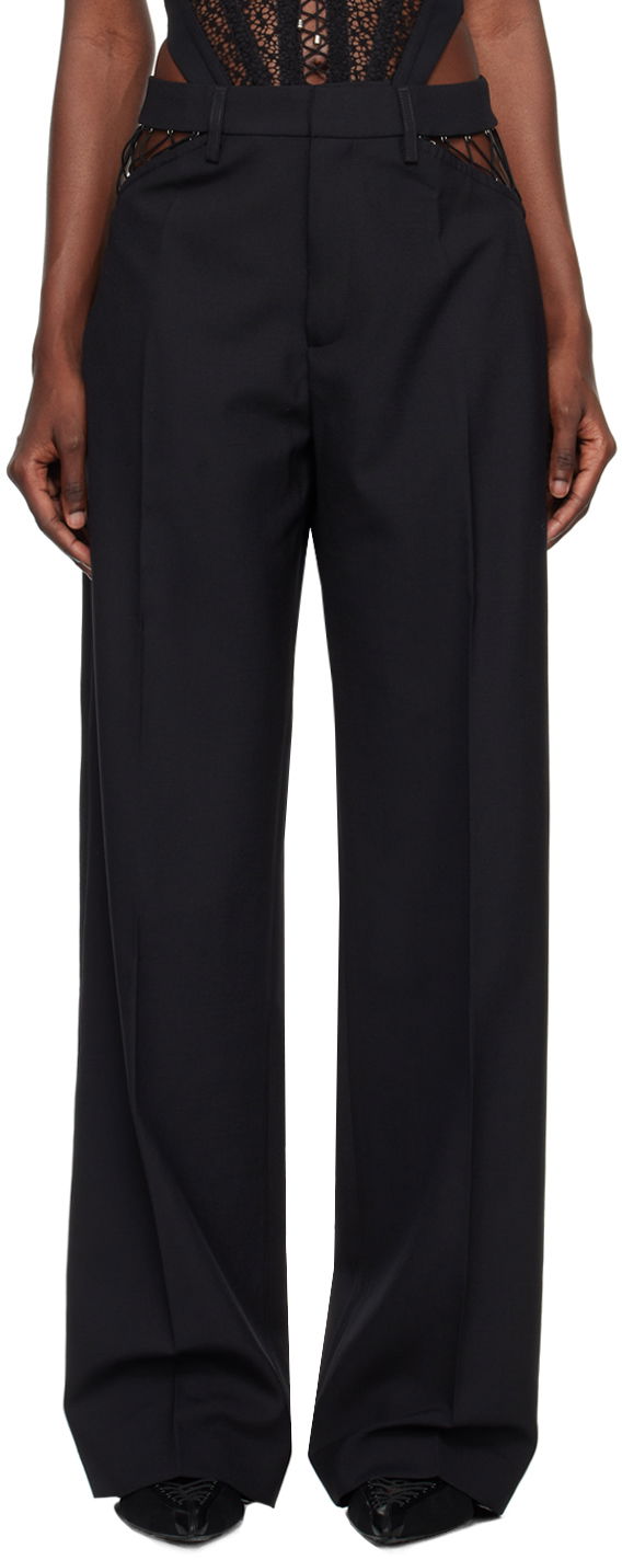 Bukser Dion Lee Picot Detail High-Waisted Trousers Sort | C2151P23