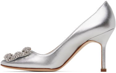 Tilbehør Manolo Blahnik Manolo Blahnik Hangisi Pumps with Jewel Buckle Metalisk | 223-1475, 2