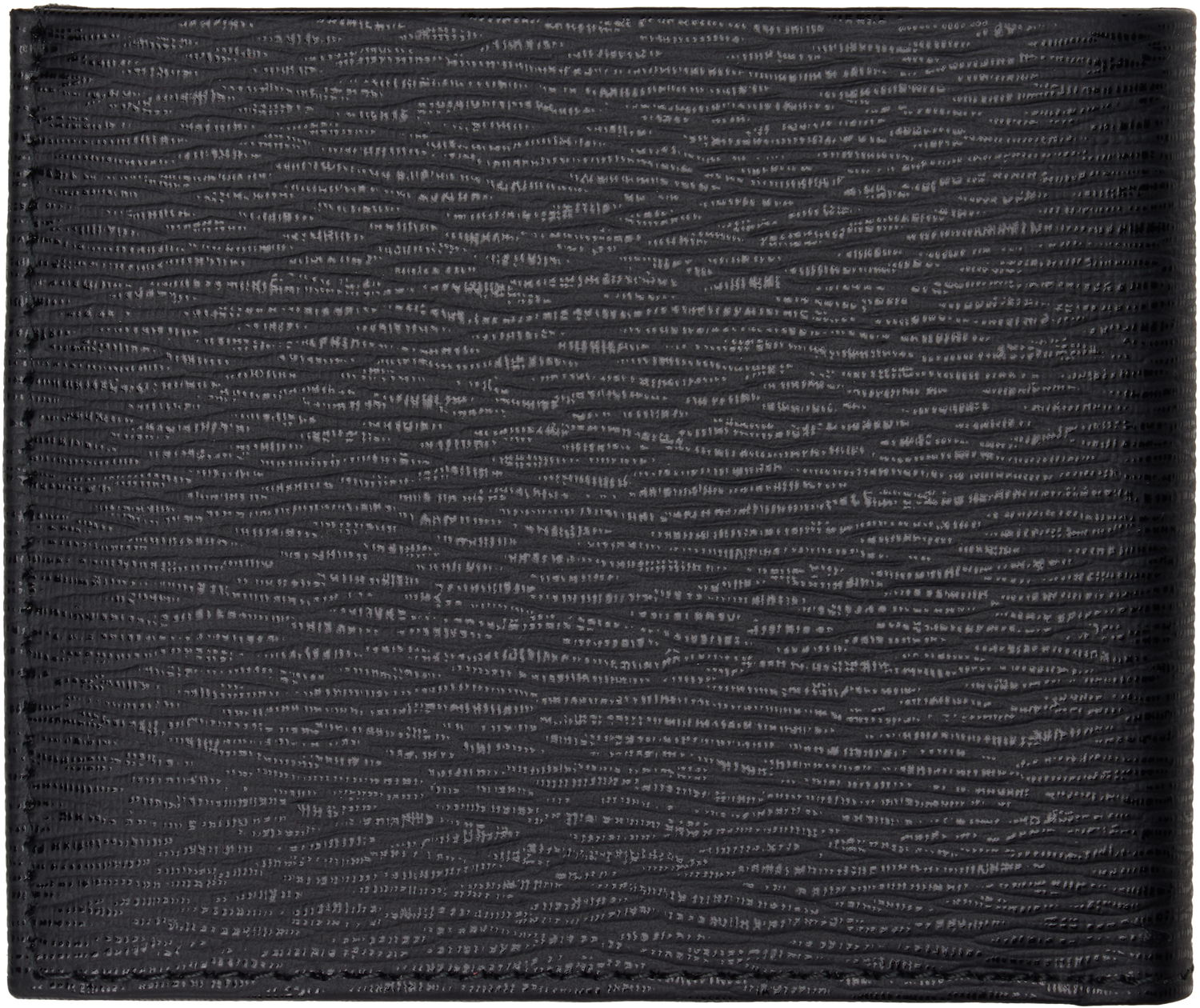 Tegnebog FERRAGAMO Bifold Textured Leather Wallet Sort | 733308, 1