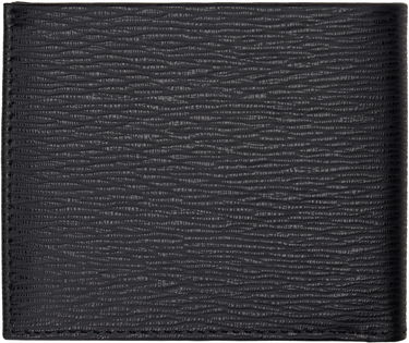 Tegnebog FERRAGAMO Bifold Textured Leather Wallet Sort | 733308, 1