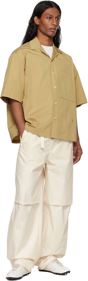 Skjorte Jil Sander Jil Sander Cotton Poplin Shirt Beige | J47DL0166_J45292, 3