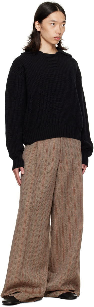 Bukser Dries Van Noten Dries Van Noten Wide Leg Pleated Trousers Brun | 252-020915-2056, 3
