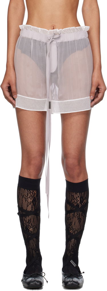 Shorts Ann Demeulemeester Ann Demeulemeester Gilla Lace Boxer Shorts Grå | B0012822-FA608-050, 0