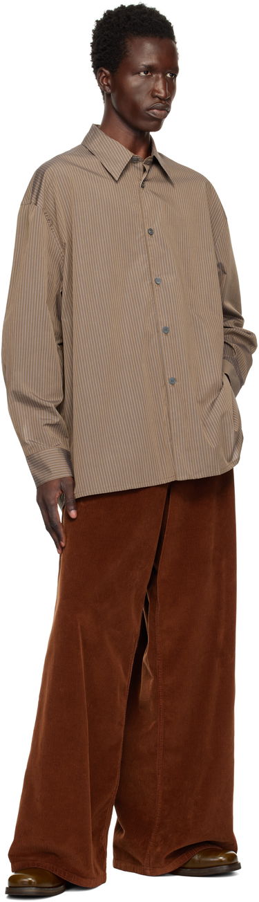 Skjorte Studio Nicholson Studio Nicholson Pinstripe Shirt Brun | STRIKE SNM - 1164, 3